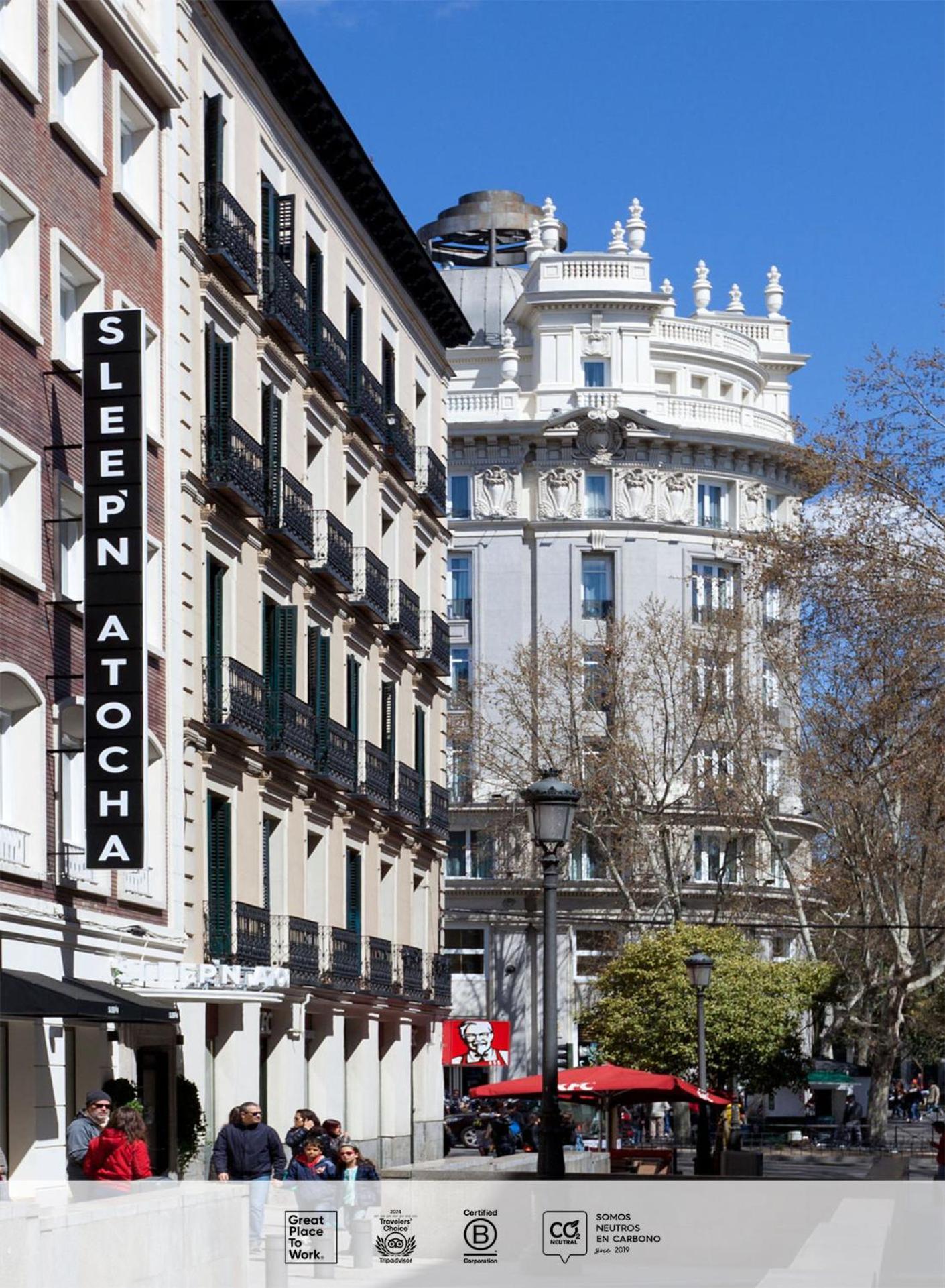Sleep'N Atocha - B Corp Certified Hotel Мадрид Екстериор снимка